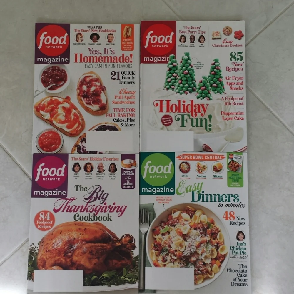 7 Food Network & 2 Taste of Home Magazines